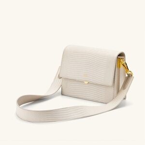 JW PEI Mini Flap Crossbody - Ivory Lizard